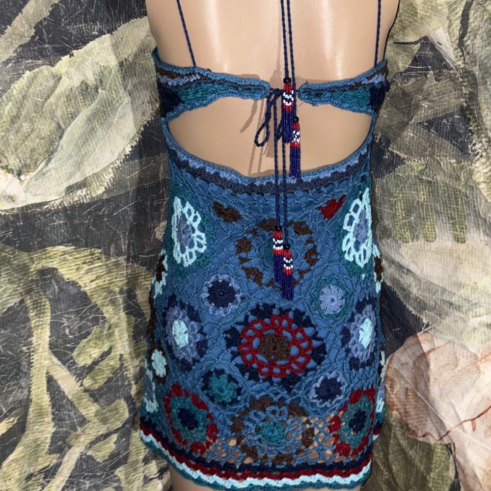 Free People Sand bar Crochet Bodysuit Romper - Picture 2 of 4